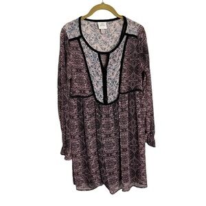 Knox Rose Purple Boho Dress Small
